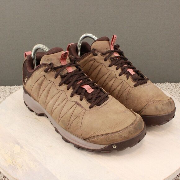 Oboz Sypes Low Leather B-DRY Hiking Shoes Womens 9.5 Brown Waterproof - Picture 2 of 12